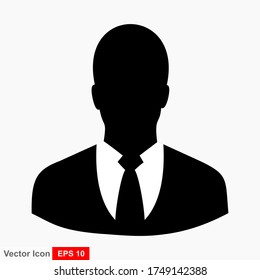 People profile silhouettes. User vector icon illustration sign