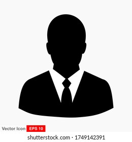 People profile silhouettes. User vector icon illustration sign