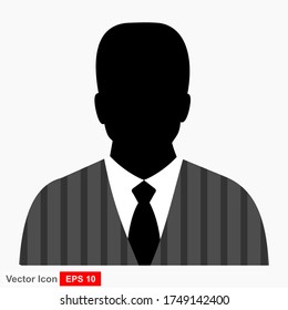 People profile silhouettes. User vector icon illustration sign