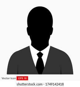 People profile silhouettes. User vector icon illustration sign