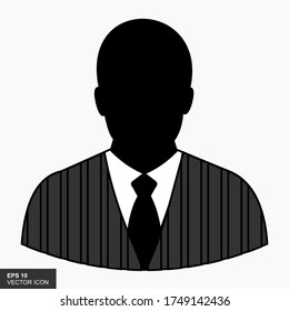 People profile silhouettes. User vector icon illustration sign