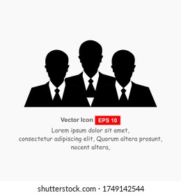 Die Leute sehen Silhouetten. Benutzerzeichen für Vektorsymbol