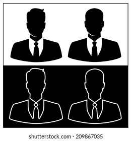 People profile silhouettes. vector illustration 