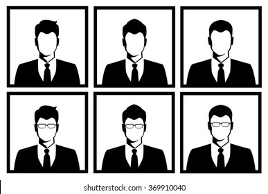 People profile silhouettes. vector illustration