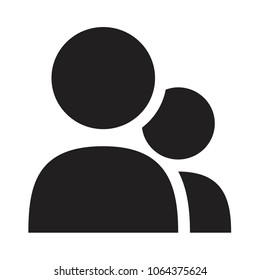 people profile vector icon, friends sign