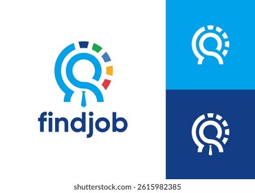 people progress recruitment process logo vector design inspiration