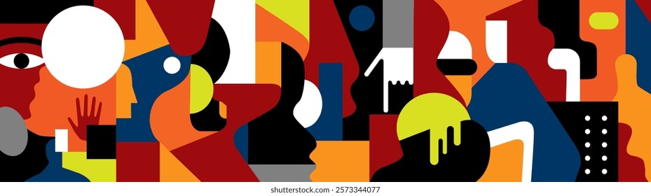  People progressive technology innovation society  fantastic abstract vector illustration