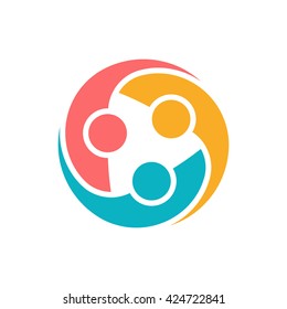  People Protection Group Logo. Vector graphic design illustration