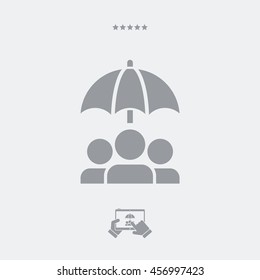 People protection - Minimal vector icon