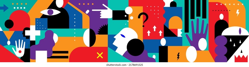 People Psychology Abstract Vector Background Design Stock Vector ...