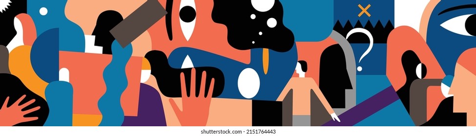 people psychology - abstract vector illustration