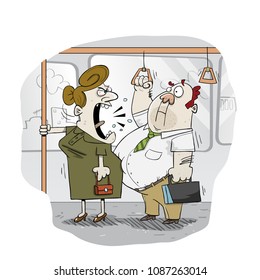 People in public transportation