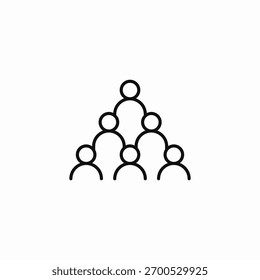 people pyramid hierarchy icon sign vector
