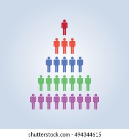 people pyramid vector illustration. 