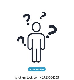 Menschen fragen Symbol. Personensymbol-Vorlage für Grafik- und Webdesign-Kollektion, Vektorgrafik