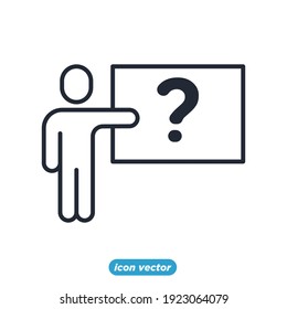 people question icon. people question symbol template for graphic and web design collection logo vector illustration
