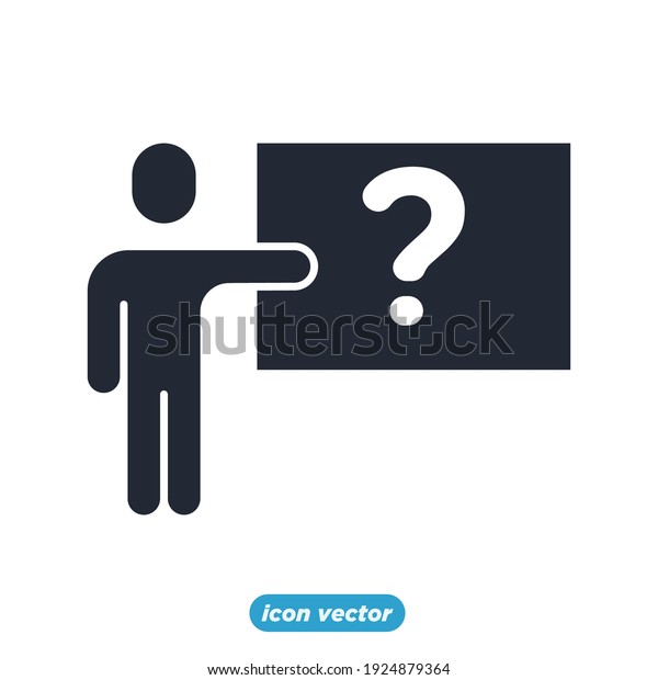 people\
question icon. people question symbol template for graphic and web\
design collection logo vector\
illustration