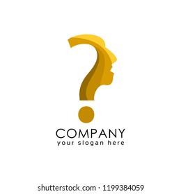 People and question marks logo template