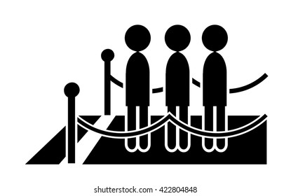 people in queue concept sign isolated on white background vector