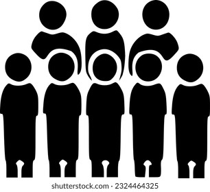 People queue line icon, outline vector sign, linear style pictogram sign, symbol, vector, art