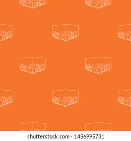 People queue pattern vector orange for any web design best