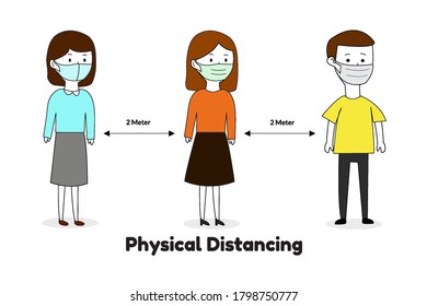 People in Queue Physical Distancing