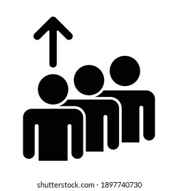 people queue sign icon vector 