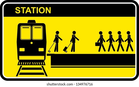 People at the railway station