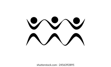 people raise their hands up, black isolated silhouette