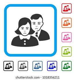 People raster flat pictogram. Person face has glad feeling.