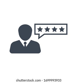 People rating icon vector graphic.