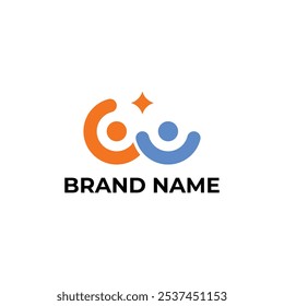 People Reaching for the stars Logo