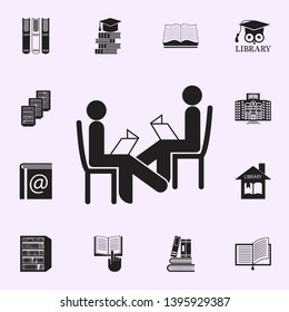 people read a book icon. Library icons universal set for web and mobile