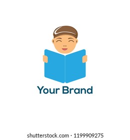 People read book logo template