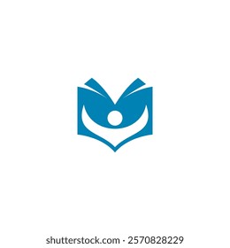 People Read Book Logo Vector. Education Logo Design