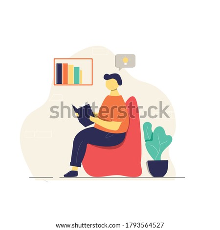 people read cool flat illustration for anything