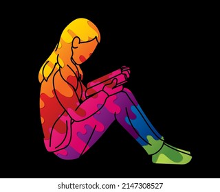Personas Leyendo Un Vector Gráfico De Caricatura De Aprendizaje De Libros