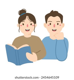 People reading books concept love for literature