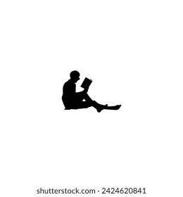 People are reading books. People enjoy summer. People sitting on the beach reading books, tourists, islands, travel, palm trees, relaxation. Silhouette people sitting on the beach
