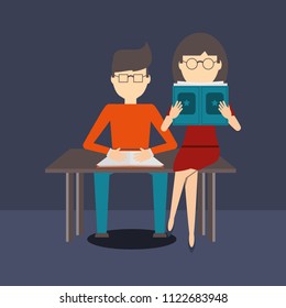 People reading design
