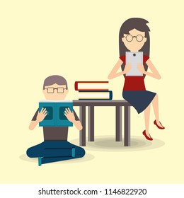People reading design
