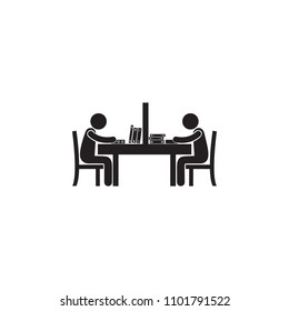 people in the reading room illustration. Element of library icon for mobile concept and web apps. Detailed people in the reading room icon can be used for web and mobile on white background