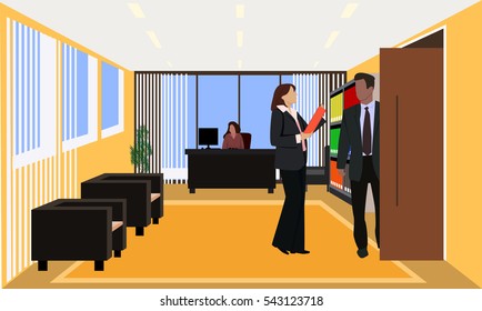 people in reception room