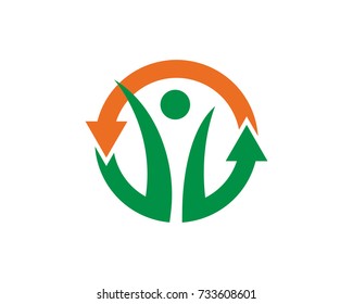 People Refresh Logo Template Design Vector, Emblem, Design Concept, Creative Symbol, Icon