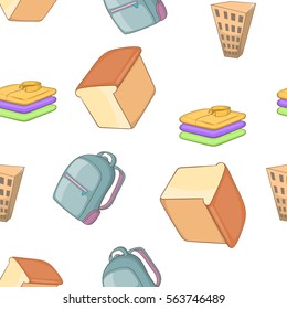 People refugees pattern. Cartoon illustration of people refugees vector pattern for web