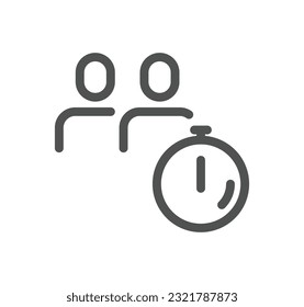 People related icon outline and linear vector.