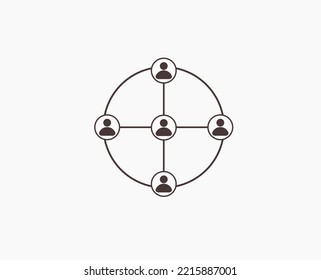 People relation communication design icon concept