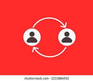 People relation design icon concept