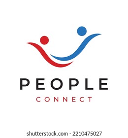 People relationship logo design .Logo for organization ,business , kindergarten.