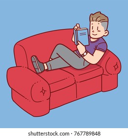 people relaxing on couch